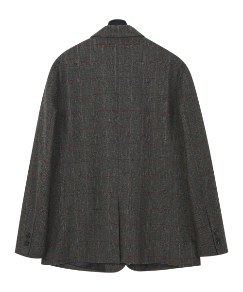 PRAIRIE(KR)(プレーリー)の「ウールヘリンボーンチェックブレザー (チャコール)(テーラードジャケット・メンズ・その他・SMALL/MEDIUM/LARGE)」の6枚目の写真