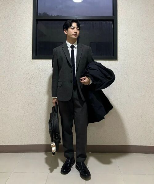 PRAIRIE(KR)(プレーリー)の「ウールヘリンボーンチェックブレザー (チャコール)(テーラードジャケット・メンズ・その他・SMALL/MEDIUM/LARGE)」の3枚目の写真