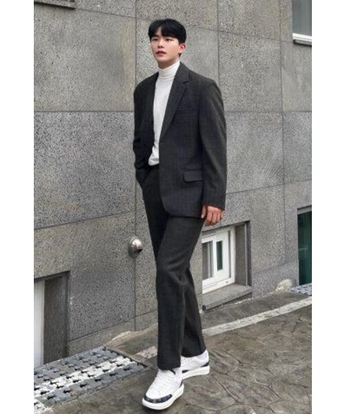 PRAIRIE(KR)(プレーリー)の「ウールヘリンボーンチェックブレザー (チャコール)(テーラードジャケット・メンズ・その他・SMALL/MEDIUM/LARGE)」の2枚目の写真
