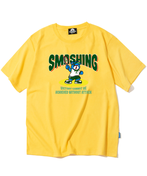 TRIPSHION(トリップション)の「スマッシングベア グラフィックTシャツ - イエロー(Tシャツ/カットソー・メンズ・その他・LARGE/MEDIUM/X-LARGE)」の1枚目の写真