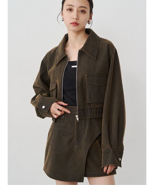 セール】【セットアップ対象】フェイクレザーショートフライト