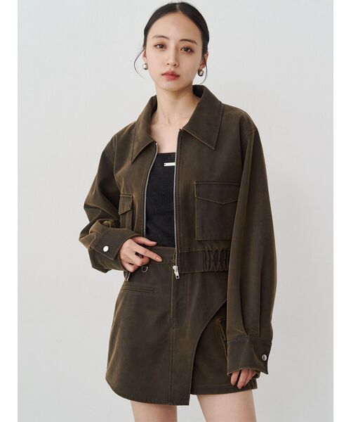 セール】【セットアップ対応】フェイクレザーショートフライト