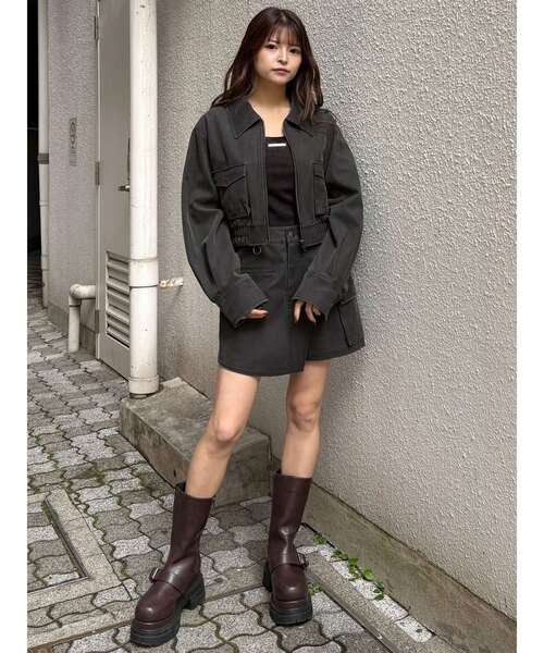 MURUA（ムルーア）の「【セットアップ対応】フェイクレザーショート