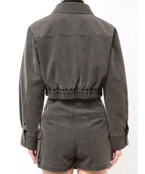 MURUA（ムルーア）の「【セットアップ対応】フェイクレザーショートフライトジャケット（ブルゾン・レディース・ブラック/ブラウン・FREE）」の5枚目の写真