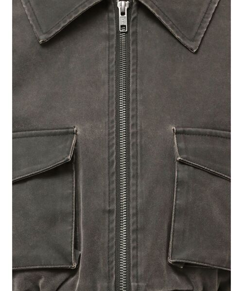 MURUA（ムルーア）の「【セットアップ対応】フェイクレザーショートフライトジャケット（ブルゾン・レディース・ブラック/ブラウン・FREE）」の14枚目の写真