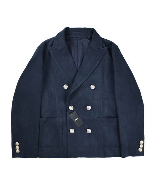 TMT(ティーエムティー)の「【TMT/ティーエムティー】CORDUROY DOUBLE JACKET(テーラードジャケット・メンズ・ブラウン/ネイビー・MEDIUM/LARGE)」の2枚目の写真