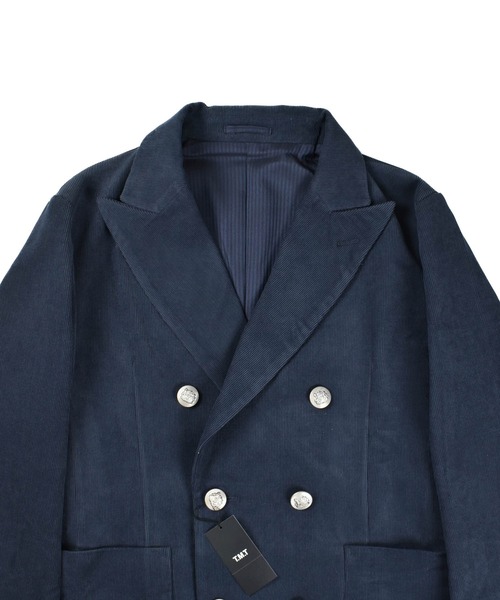 TMT(ティーエムティー)の「【TMT/ティーエムティー】CORDUROY DOUBLE JACKET(テーラードジャケット・メンズ・ブラウン/ネイビー・MEDIUM/LARGE)」の3枚目の写真