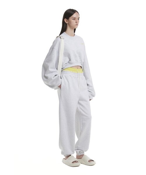 TRUNK PROJECT(トランクプロジェクト)の「Double waistband Lounge Pants_Grey(スウェットパンツ・レディース・グレー・LARGE/SMALL/X-SMALL)」の4枚目の写真