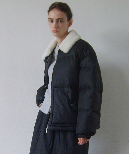 EN OR（エンオール）の「SHEARING COLLAR PADDING JACKET - BLACK（ダウンジャケット/コート・レディース・その他・FREE）」の2枚目の写真