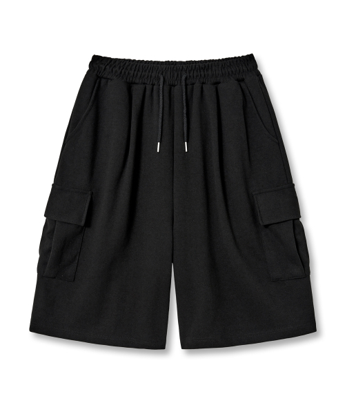 LXT（エルエックスティー）の「ピンタックカーゴバミューダヘビースウェットパンツ[ブラック]（その他パンツ・レディース・その他・LARGE/X-LARGE）」の4枚目の写真
