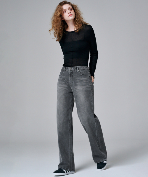 MALOUPE(マロップ)の「5106 スリムフィットシースルーティーシャツ (ブラック)(Tシャツ/カットソー・レディース・ブラック・FREE)」の5枚目の写真