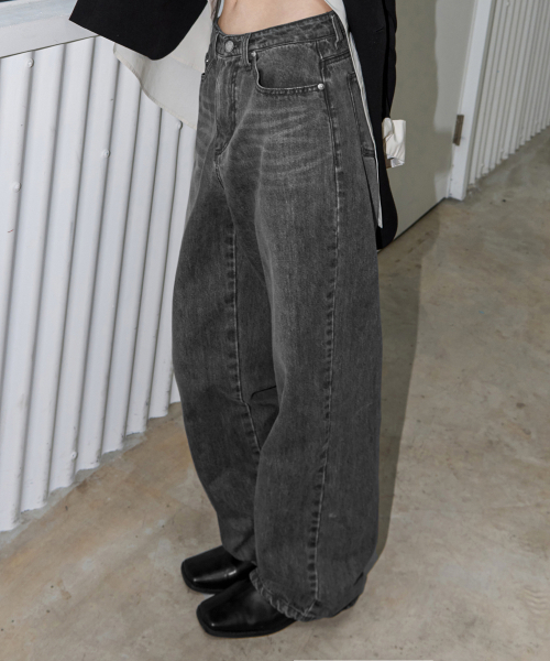 OURDAYZ（アワーデイズ）の「ベルイズワイドレッグデニムパンツ[グレー]（デニムパンツ・レディース・その他・LARGE/MEDIUM/SMALL/X-SMALL）」の4枚目の写真