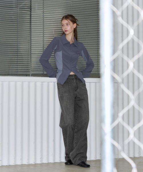 OURDAYZ（アワーデイズ）の「ベルイズワイドレッグデニムパンツ[グレー]（デニムパンツ・レディース・その他・LARGE/MEDIUM/SMALL/X-SMALL）」の5枚目の写真