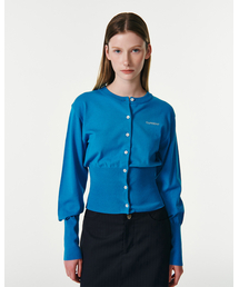 CURRENT（カレント）の「ESSENTIAL LOGO KNIT CARDIGAN [BLUE]（カーディガン/ボレロ）」