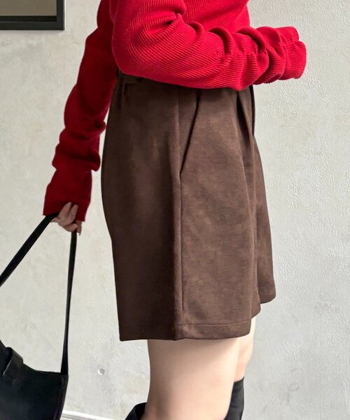 Thevon（ゼボン）の「Fスエードタックハーフパンツ（その他パンツ・レディース・ブラウン/ブラック・FREE）」の13枚目の写真