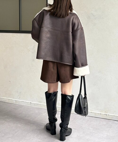 Thevon（ゼボン）の「Fスエードタックハーフパンツ（その他パンツ・レディース・ブラウン/ブラック・FREE）」の16枚目の写真