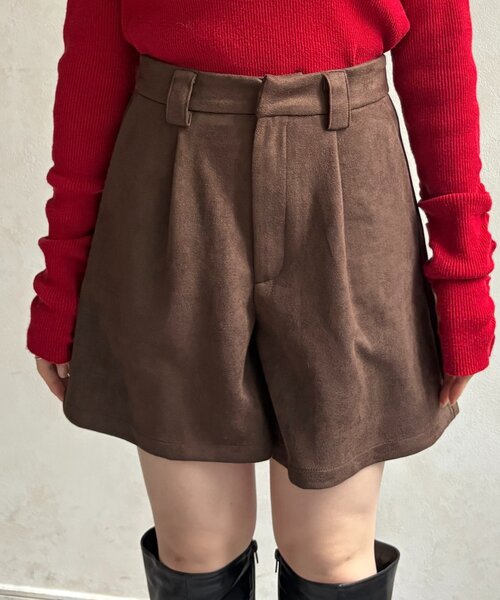 Thevon（ゼボン）の「Fスエードタックハーフパンツ（その他パンツ・レディース・ブラウン/ブラック・FREE）」の18枚目の写真