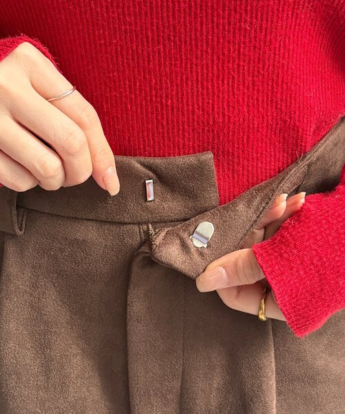 Thevon（ゼボン）の「Fスエードタックハーフパンツ（その他パンツ・レディース・ブラウン/ブラック・FREE）」の20枚目の写真