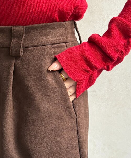 Thevon（ゼボン）の「Fスエードタックハーフパンツ（その他パンツ・レディース・ブラウン/ブラック・FREE）」の22枚目の写真