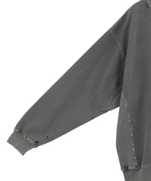 CONVERSE TOKYO(コンバーストウキョウ)の「STAR★ DAMAGED SWEAT(スウェット・レディース・ボルドー/スミクロ/パープル・SMALL/MEDIUM)」の14枚目の写真