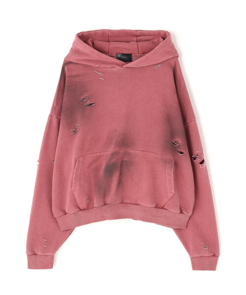 SIS(エスアイエス)の「SIS/エスアイエス/Damage P/O Hoodie(パーカー・レディース・ベージュ/レッド・F)」の2枚目の写真