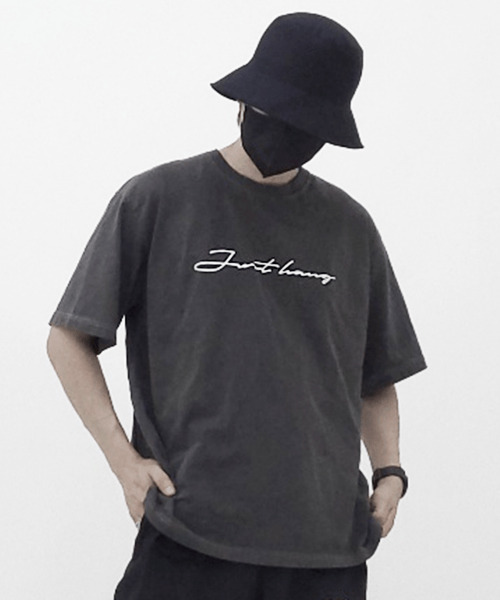 JUSTHANG(ジャストハング)の「ピグメントレタリングホワイトロゴオーバーサイズ半袖Tシャツ(Tシャツ/カットソー・メンズ・その他・LARGE/XX-LARGE)」の4枚目の写真