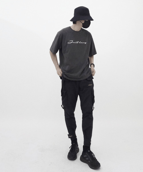 JUSTHANG(ジャストハング)の「ピグメントレタリングホワイトロゴオーバーサイズ半袖Tシャツ(Tシャツ/カットソー・メンズ・その他・LARGE/XX-LARGE)」の7枚目の写真