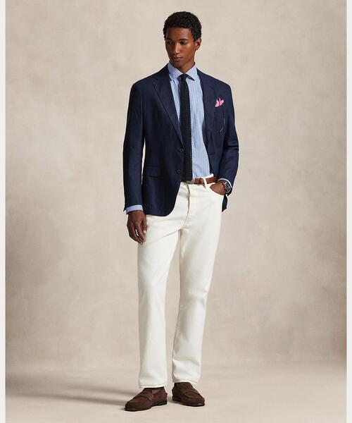 POLO RALPH LAUREN(ポロ ラルフ ローレン)の「カスタム フィット ストライプド ポプリン シャツ(シャツ/ブラウス・メンズ・ブルー・14//15 /16/17)」の3枚目の写真