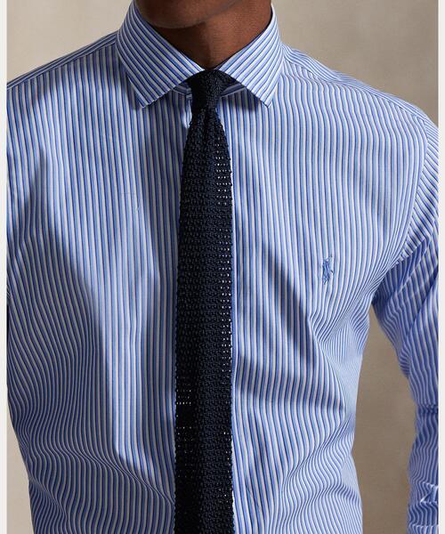 POLO RALPH LAUREN(ポロ ラルフ ローレン)の「カスタム フィット ストライプド ポプリン シャツ(シャツ/ブラウス・メンズ・ブルー・14//15 /16/17)」の5枚目の写真