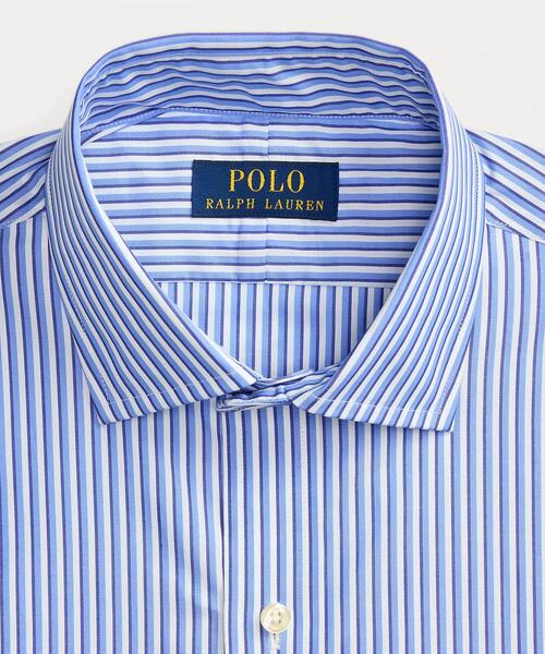 POLO RALPH LAUREN(ポロ ラルフ ローレン)の「カスタム フィット ストライプド ポプリン シャツ(シャツ/ブラウス・メンズ・ブルー・14//15 /16/17)」の6枚目の写真