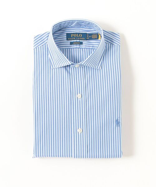 POLO RALPH LAUREN(ポロ ラルフ ローレン)の「カスタム フィット ストライプド ポプリン シャツ(シャツ/ブラウス・メンズ・ブルー・14//15 /16/17)」の8枚目の写真