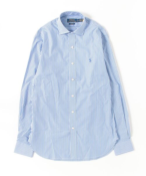 POLO RALPH LAUREN(ポロ ラルフ ローレン)の「カスタム フィット ストライプド ポプリン シャツ(シャツ/ブラウス・メンズ・ブルー・14//15 /16/17)」の9枚目の写真