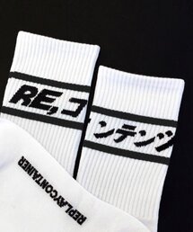 replaycontainer（リプレイコンテナ）の「black line socks (white)（ソックス/靴下）」
