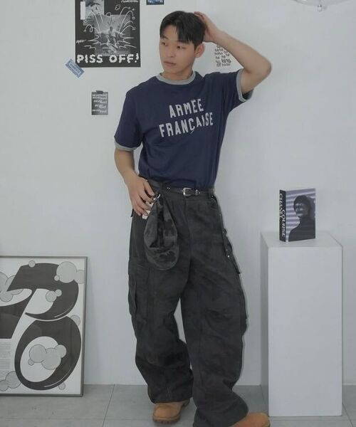 KANEITEI(カネイテイ)の「アルメフランセーズ リンガー ショートスリーブ(ブラック)(Tシャツ/カットソー・レディース・ブラック・MEDIUM/X-LARGE/LARGE/SMALL)」の7枚目の写真