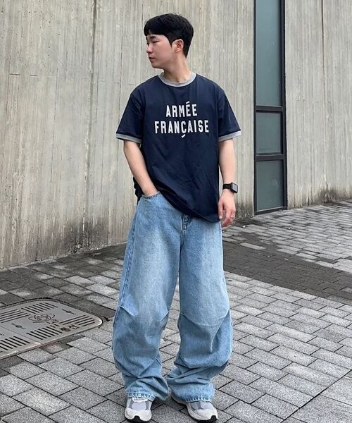KANEITEI(カネイテイ)の「アルメフランセーズ リンガー ショートスリーブ(ブラック)(Tシャツ/カットソー・レディース・ブラック・MEDIUM/X-LARGE/LARGE/SMALL)」の11枚目の写真