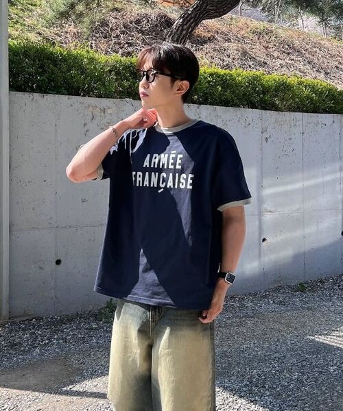 KANEITEI(カネイテイ)の「アルメフランセーズ リンガー ショートスリーブ(ブラック)(Tシャツ/カットソー・レディース・ブラック・MEDIUM/X-LARGE/LARGE/SMALL)」の14枚目の写真