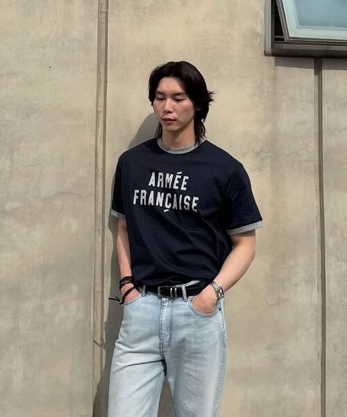 KANEITEI(カネイテイ)の「アルメフランセーズ リンガー ショートスリーブ(ブラック)(Tシャツ/カットソー・レディース・ブラック・MEDIUM/X-LARGE/LARGE/SMALL)」の15枚目の写真