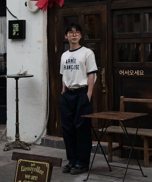 KANEITEI(カネイテイ)の「アルメフランセーズ リンガー ショートスリーブ(ブラック)(Tシャツ/カットソー・レディース・ブラック・MEDIUM/X-LARGE/LARGE/SMALL)」の17枚目の写真