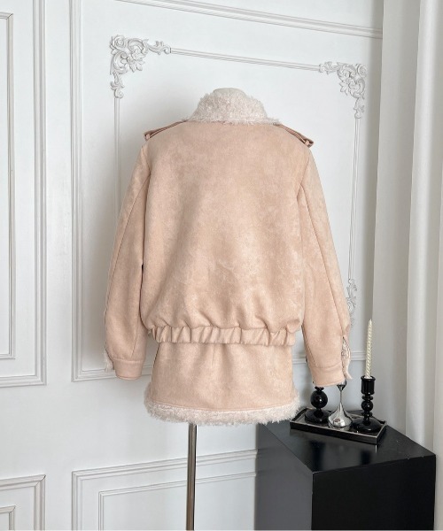 UP START(アップスタート)の「【LAMPOON】フェイクムートンセットアップ(セットアップ・レディース・ベージュ・LARGE/MEDIUM/SMALL)」の6枚目の写真