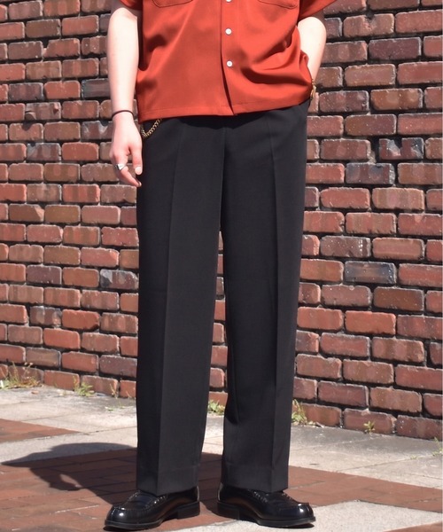 Noen クラシックストレートスラックス ブラック クラシックストレートスラックス【セットアップ対応】（スラックス
