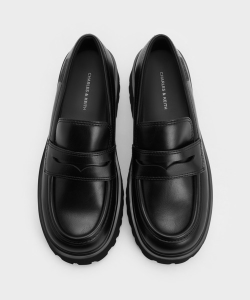 CHARLES & KEITH(チャールズ & キース)の「Eliot エリオット プラットフォームローファー(ローファー・レディース・ブラック/グレー・25.5cm/25cm/24.5cm/23.5cm/23cm/22.5cm)」の6枚目の写真