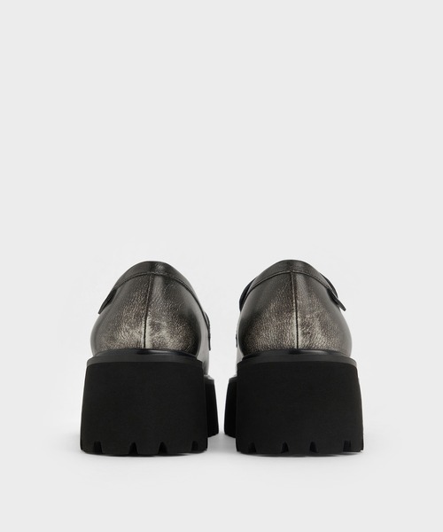 CHARLES & KEITH(チャールズ & キース)の「Eliot エリオット プラットフォームローファー(ローファー・レディース・ブラック/グレー・25.5cm/25cm/24.5cm/23.5cm/23cm/22.5cm)」の9枚目の写真