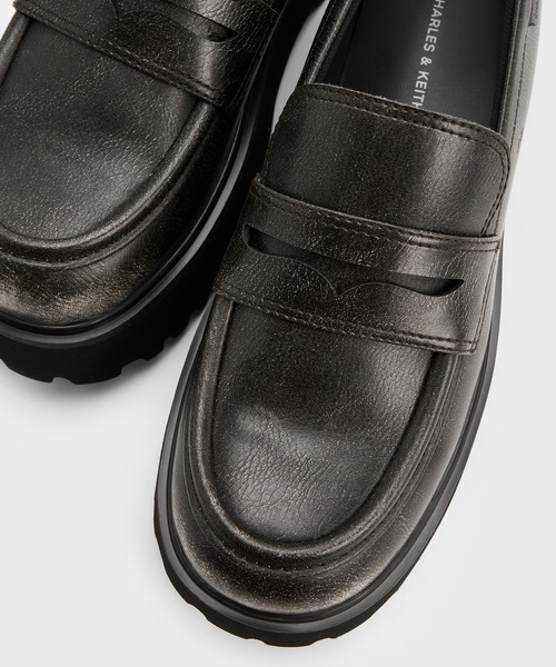 CHARLES & KEITH(チャールズ & キース)の「Eliot エリオット プラットフォームローファー(ローファー・レディース・ブラック/グレー・25.5cm/25cm/24.5cm/23.5cm/23cm/22.5cm)」の10枚目の写真