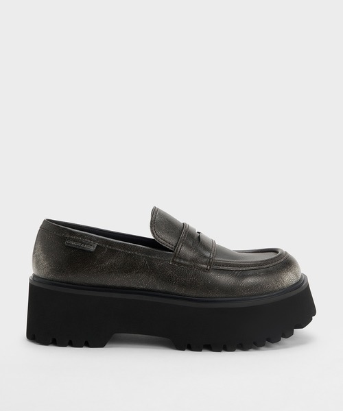 CHARLES & KEITH(チャールズ & キース)の「Eliot エリオット プラットフォームローファー(ローファー・レディース・ブラック/グレー・25.5cm/25cm/24.5cm/23.5cm/23cm/22.5cm)」の15枚目の写真