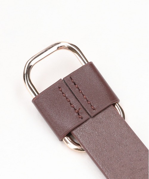 Right-on（ライトオン）の「【HONEYSUCKLE ROSE】ピンレスベルト スクエアバックル (ホールレス / フリーサイズ / マットレザー調)（ベルト・レディース・ブラウン/ブラック・フリー）」の4枚目の写真