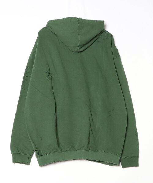 THRIFTY LOOK(スリフティールック)の「THRIFTY LOOK/スリフティールック WORN-OUT BAND HOODIE 'NIRVANA' ダメージバンドフーディ ニルヴァーナ(パーカー・メンズ・グリーン/ブラウン・XX-LARGE)」の11枚目の写真