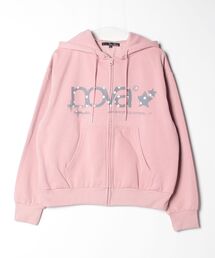 JUNGLE STORM 総柄ロゴプリント ZIPパーカー