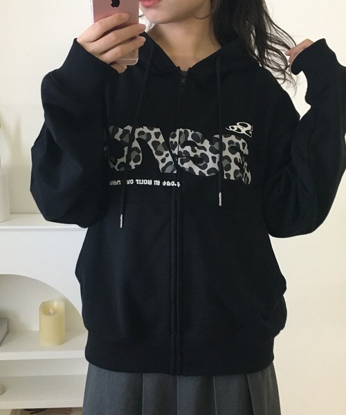 JUNGLE STORM 総柄ロゴプリント ZIPパーカー（パーカー）｜JUNGLE