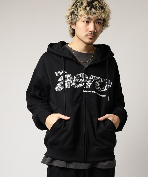 JUNGLE STORM 総柄ロゴプリント ZIPパーカー（パーカー）｜JUNGLE