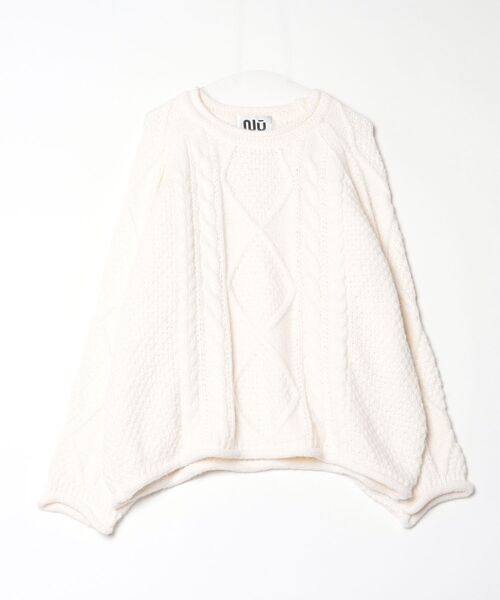 Nu（ニュー）の「【Nu】ローゲージニット（ニット/セーター・レディース・ベージュ/ホワイト/グレー・MEDIUM）」の6枚目の写真